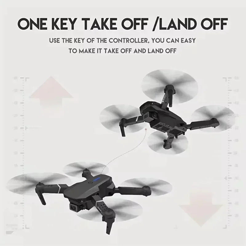 New E88Pro E99 Pro RC Drone 4K Professinal With 1080P Wide Angle HD Camera Foldable RC Helicopter WIFI FPV Height Hold Gift Toy